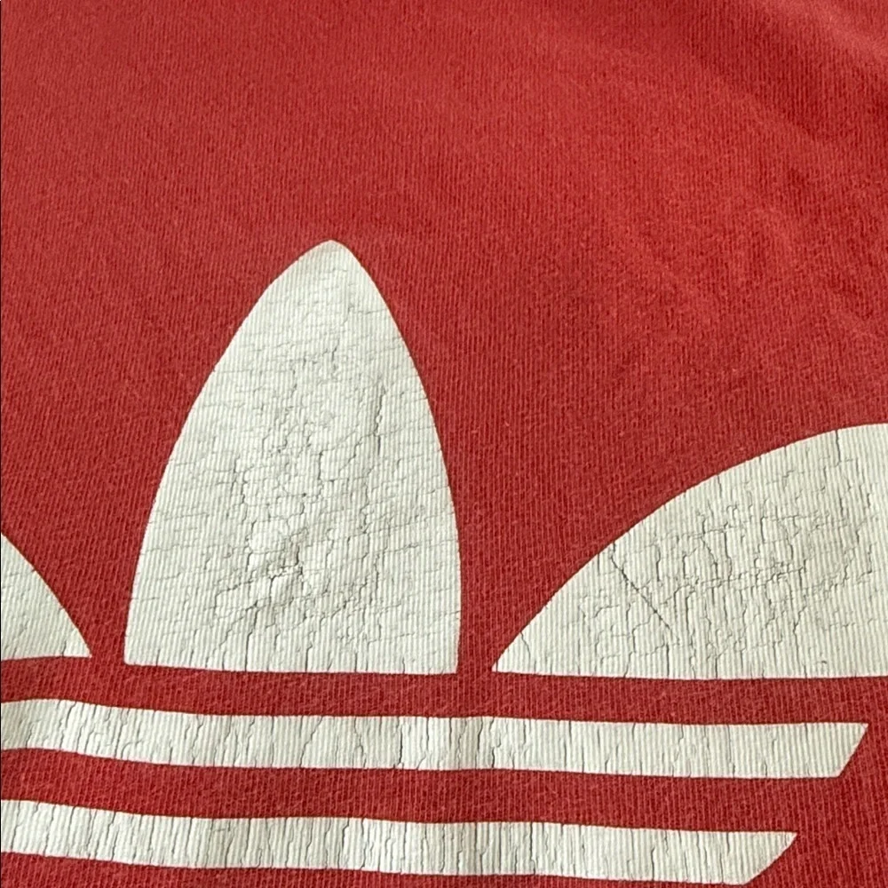 Adidas Classic Red Tee with White Logo